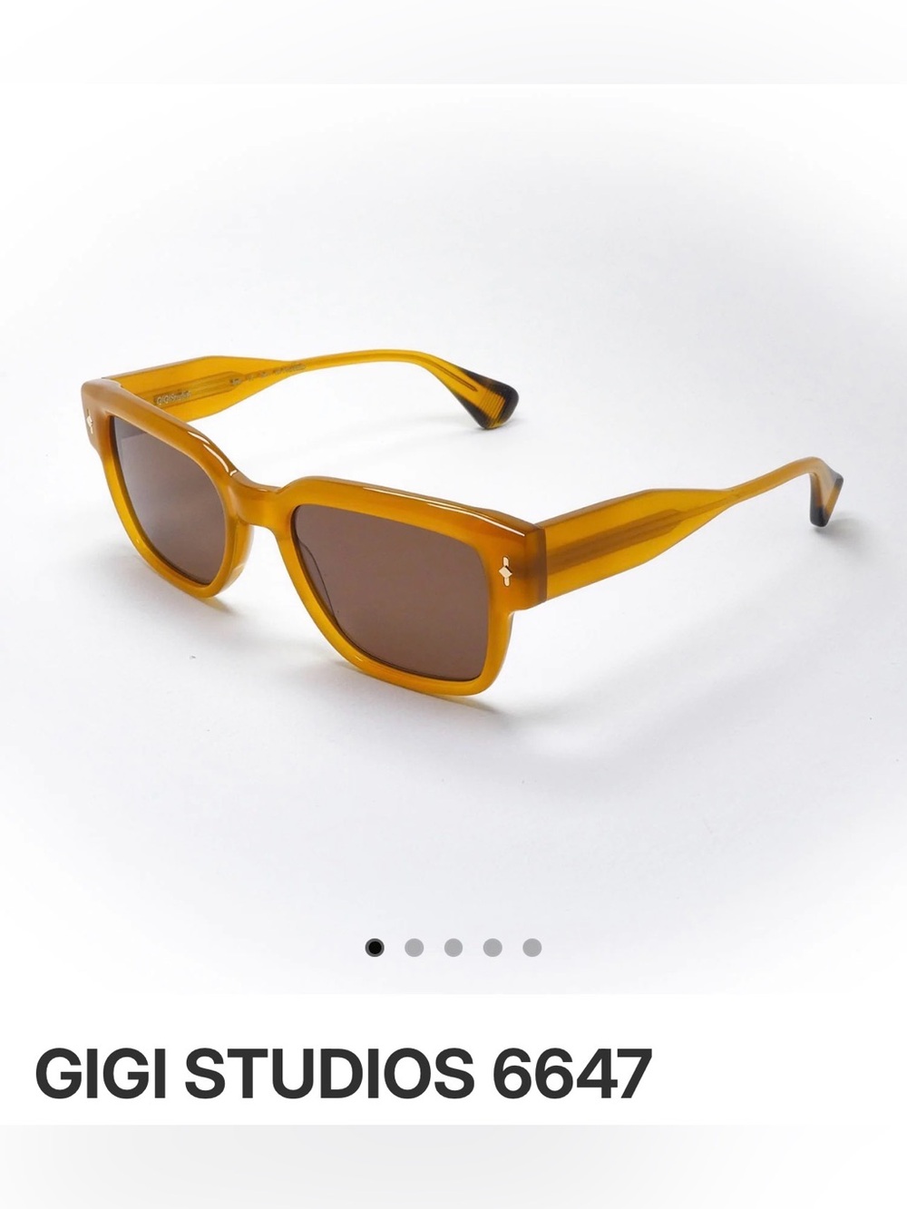 GIGI Studios DALI Handmade Acetate Sunglasses in Honey Amber Brown